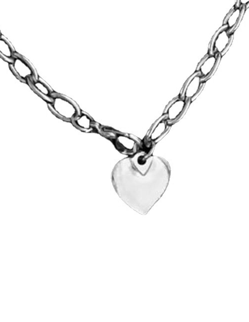 Fashion Silver Color Metal Love Chain Necklace