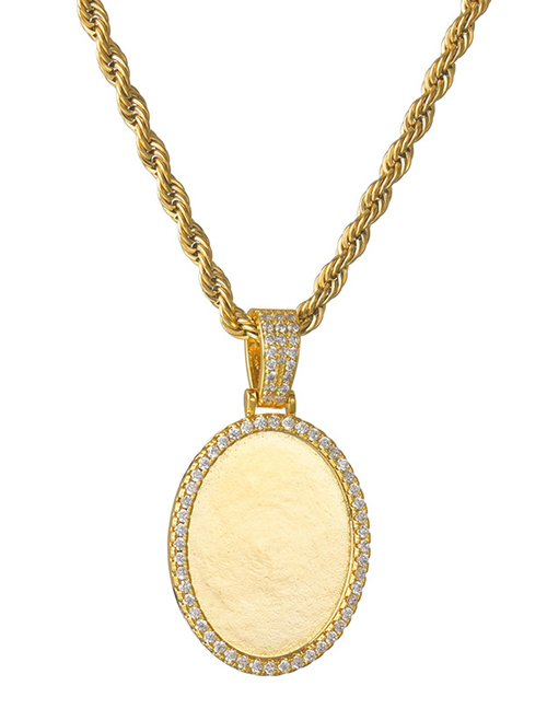 Fashion 4.0*70 Twist Chain Gold Oval Micro Diamond Twist Chain Necklace