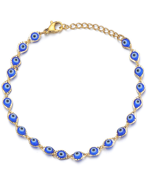 Fashion Blue Eye Beaded Bracelet