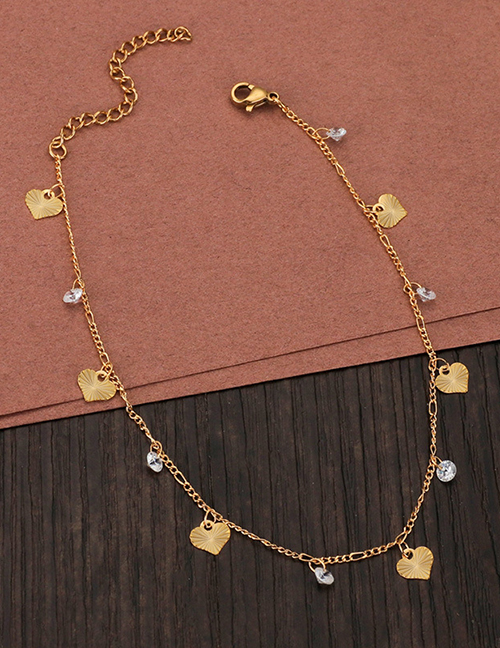 Fashion A006 Tassel Round Coin Five-pointed Star Crystal Anklet