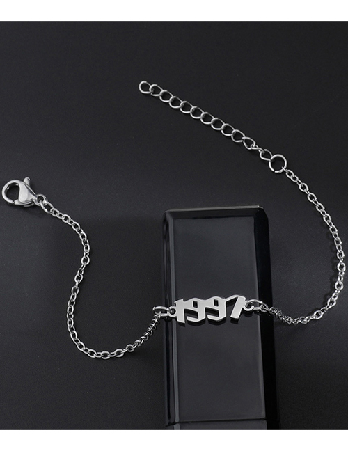Fashion Steel Color 1997 Titanium Steel Vintage Chain Splicing Bracelet