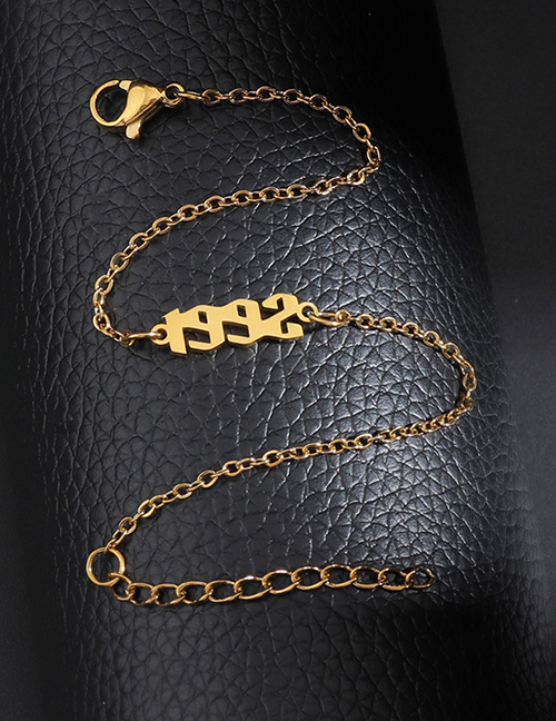 Fashion Gold Color 1992 Titanium Steel Vintage Chain Splicing Bracelet