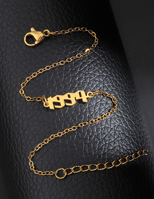 Fashion Gold Color 1994 Titanium Steel Vintage Chain Splicing Bracelet