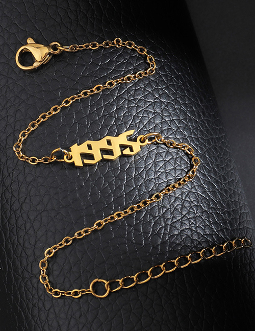 Fashion Gold Color 1995 Titanium Steel Vintage Chain Splicing Bracelet