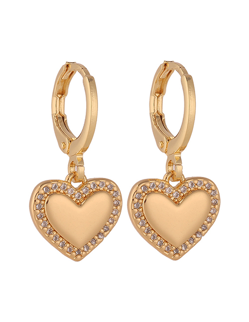 Fashion 2# Peach Heart Love Earrings