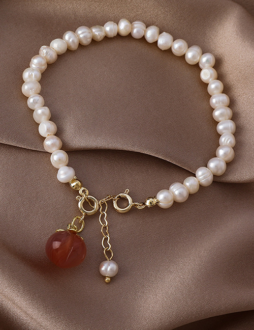 Fashion Red Pearl Peach Bracelet