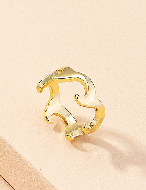 Fashion Gold Color Irregular Metal Ring