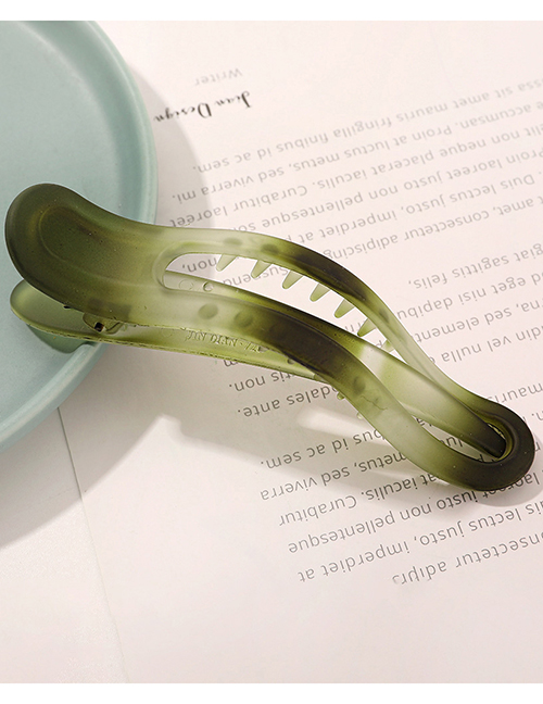 Fashion Wavy Gradient Green Grab Clip Hair Frosted Wave Hair Clip