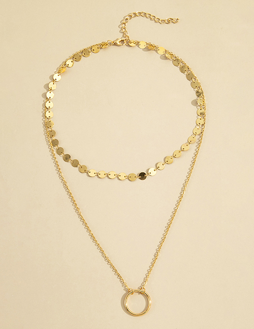 Fashion Main Picture Sequin Circle Double Neck Collar