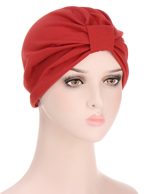 Fashion Scarlet Monochrome Pleated Knotted Toe Cap