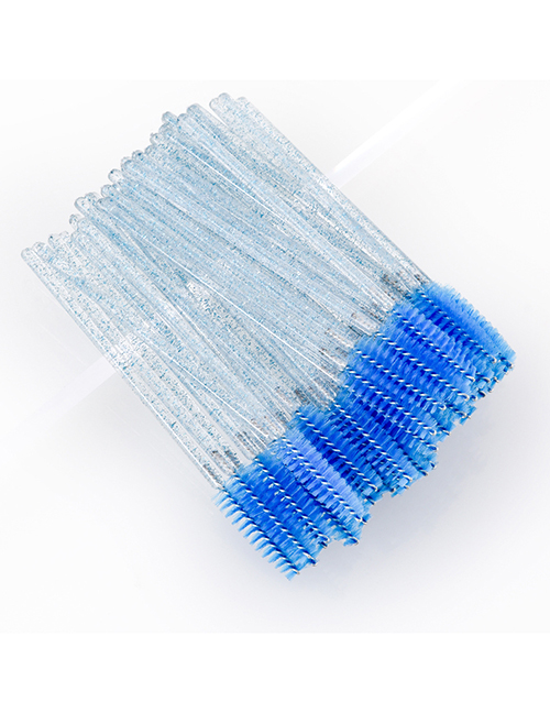 Fashion Disposable-mascara Brush-crystal-dark Blue-50pcs Pj-33 50pcs Crystal Rod Disposable Eyelash Brush