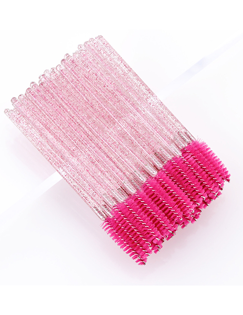 Fashion Disposable-eyelash Brush-crystal-rose Red-50pcs Pj-39 50pcs Crystal Rod Disposable Eyelash Brush