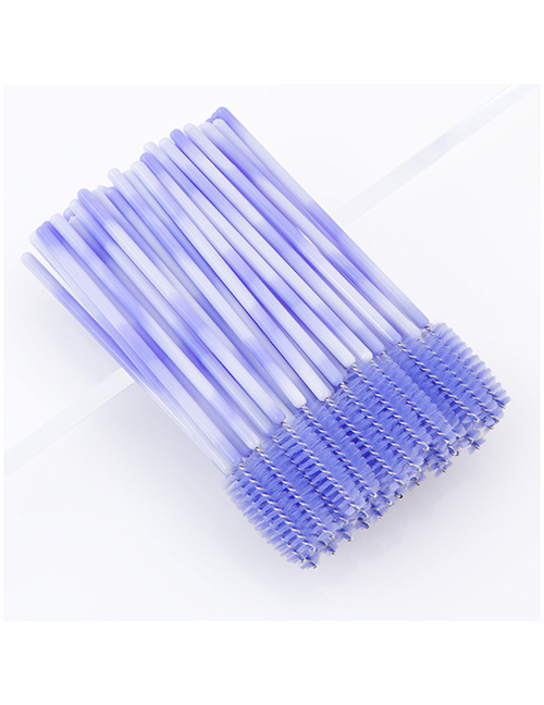 Fashion Disposable-mascara Brush-two-color-white Light Blue-50pcs Pj-19 50pcs Gradient Bar Disposable Eyelash Brush