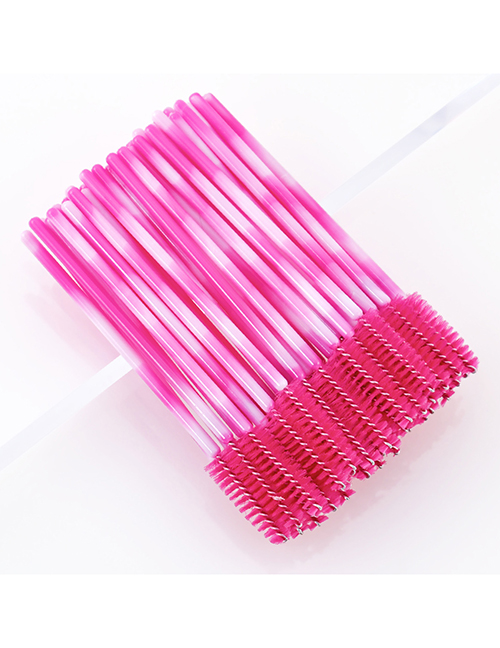 Fashion Disposable-mascara Brush-two-color-white Rose Red-50pcs Pj-20 50pcs Gradient Bar Disposable Eyelash Brush