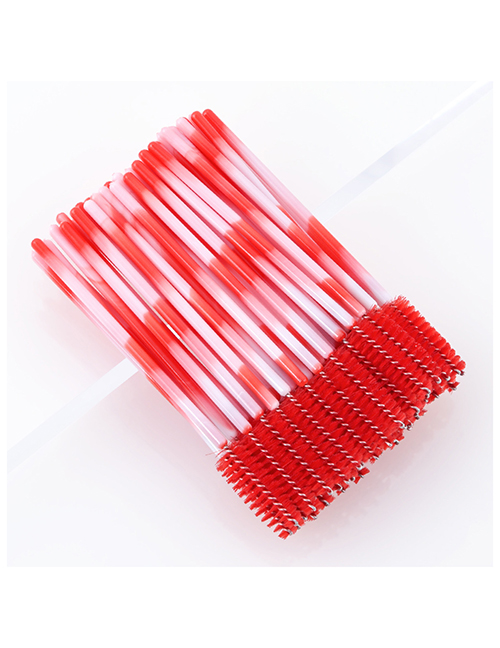 Fashion Disposable-mascara Brush-two-color-white And Red-50pcs Pj-23 50pcs Gradient Bar Disposable Eyelash Brush