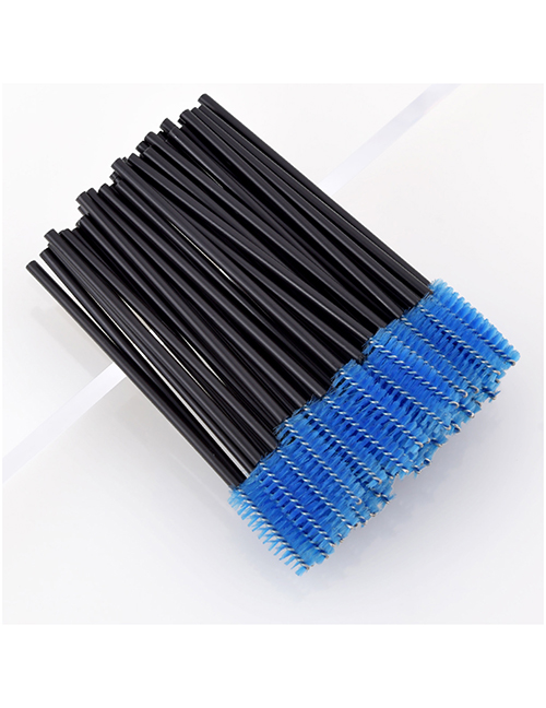 Fashion Disposable-eyelash Brush-black Blue-50pcs Pj-10 50pcs Disposable Portable Eyelash Brush