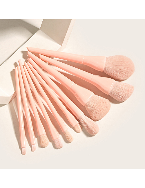 Fashion 10 Sticks-candy-pink Gg050901 10 Makeup Brushes Beauty Tool Set