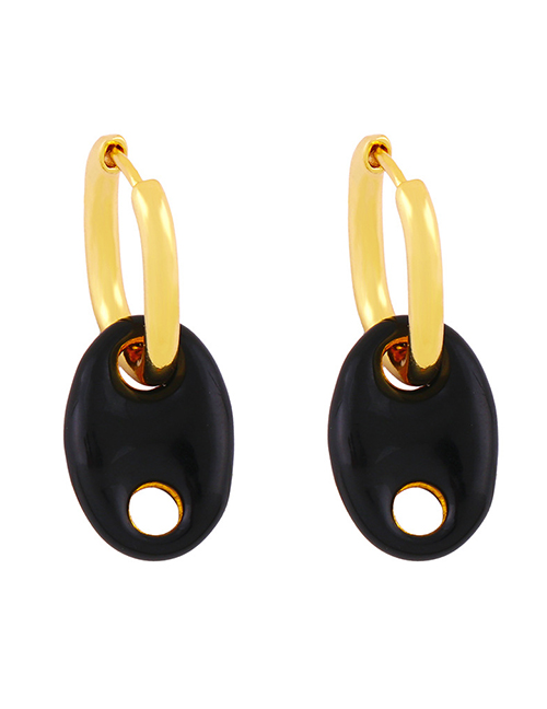 Fashion Black Color Dripping Pig Nose Ear Ring