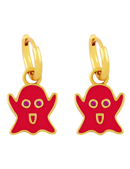 Fashion Red Dripping Ghost Earrings