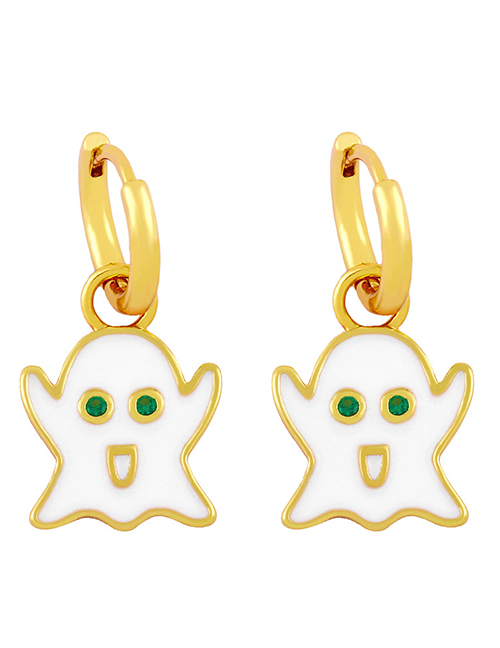 Fashion White Dripping Ghost Earrings