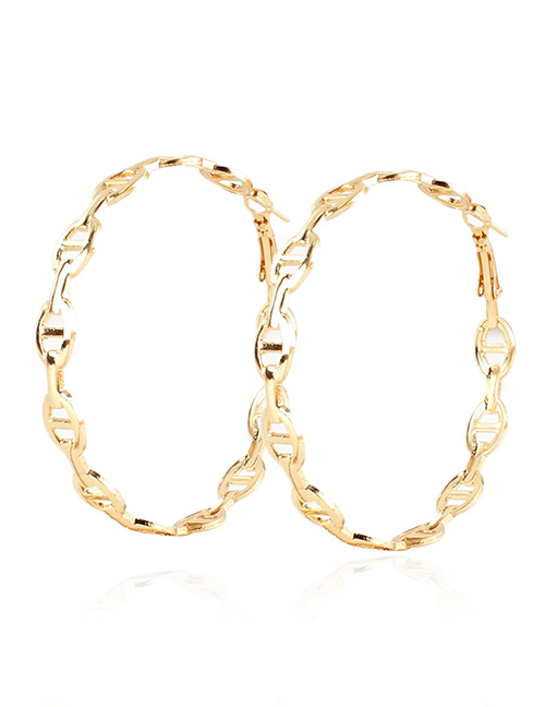 Fashion Gold Color2# Geometric Hollow Earrings