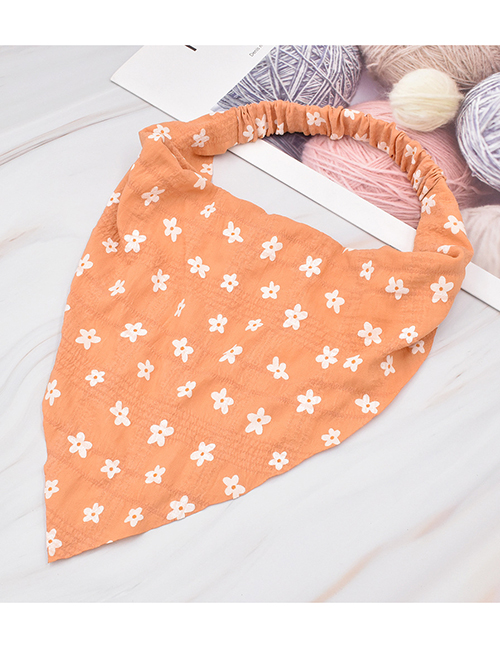 Fashion Orange Elastic Fabric Flower Headband