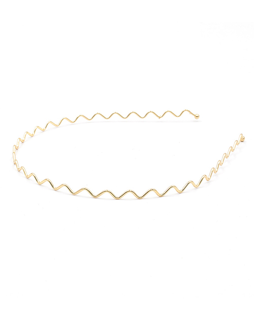 Fashion Gold Color Simple Wave Metal Geometric Wave Headband