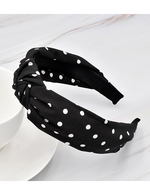 Fashion Black Fabric Polka Dot Headband