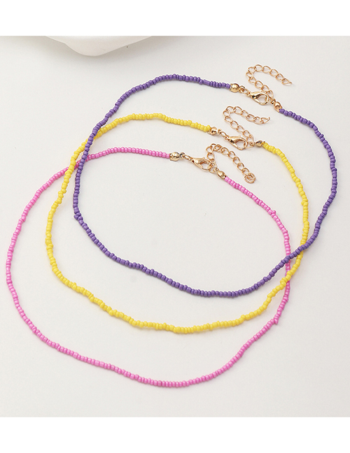 Fashion Nz1659huangfenzi Rice Beads Beaded Necklace