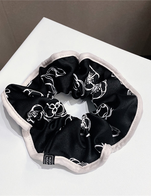 Fashion Black Simple Hair Tie Printed Large Intestine Ring