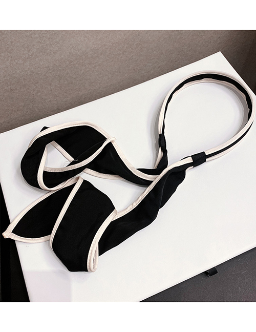 Fashion Black Streamer Headband Fabric Long Tail Streamer Headband