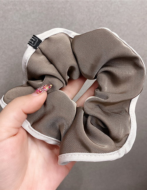 Fashion Khaki Hair Tie Cloth Folds Large Intestine Ring