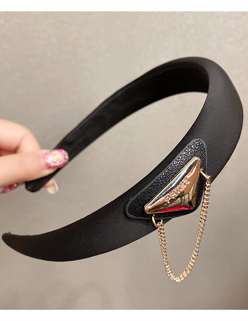 Fashion Black Sponge Chain Headband