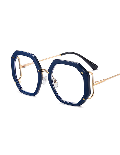 Fashion Blue Square Frame Glasses