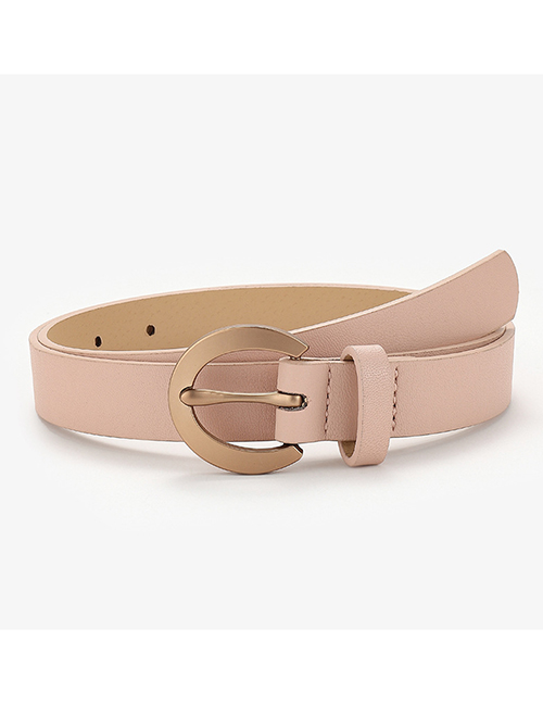 Fashion Pink C-shaped Buckle Belt