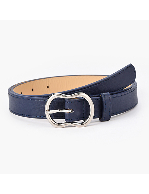 Fashion Navy Japanese Buckle Perforated Belt