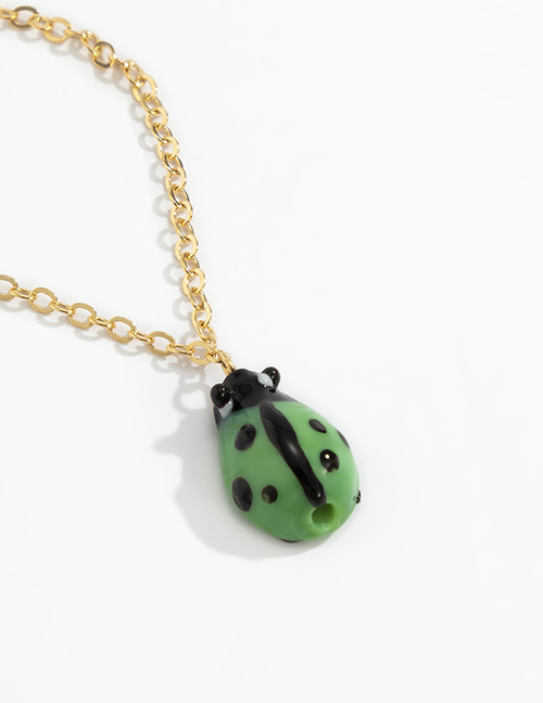 Fashion Green 0723 Colorful Ladybug Chain Anklet