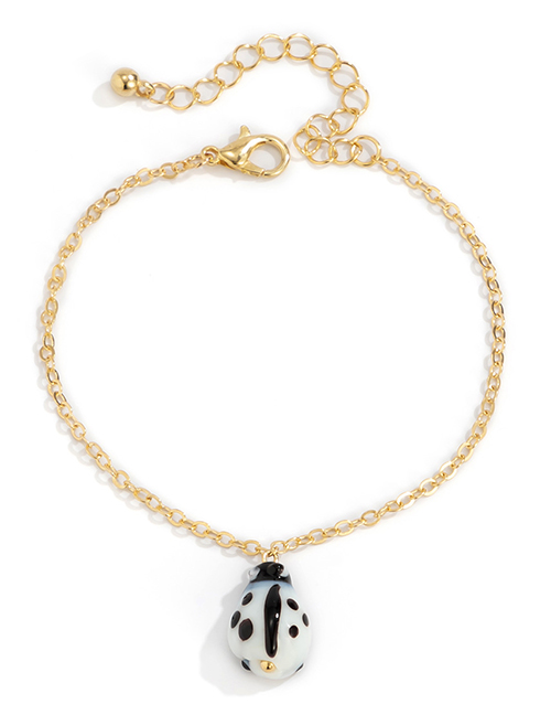 Fashion White 0834 Seven Star Ladybug Chain Bracelet