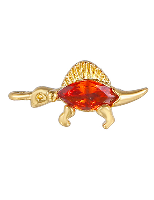 Fashion Red Section (golden) Copper Gilded Small Dinosaur Accessories