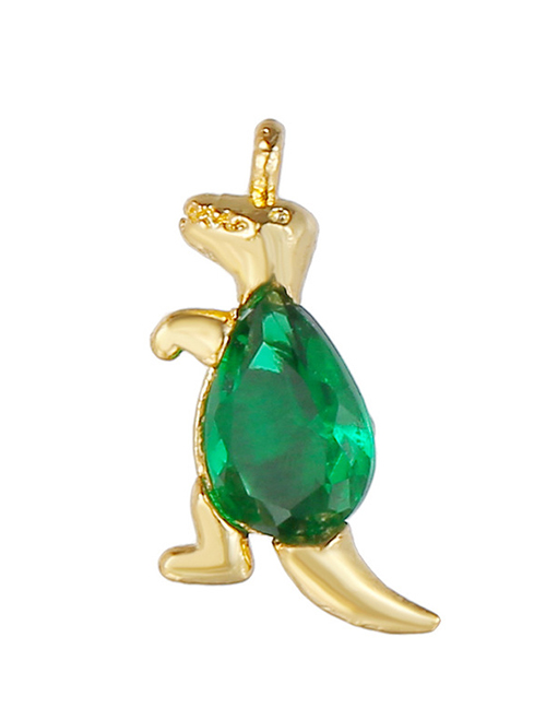 Fashion Green (gold) Copper Gilded Small Dinosaur Accessories