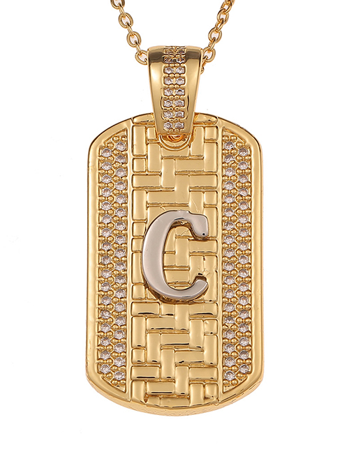 Fashion C English Alphabet Chain Necklace