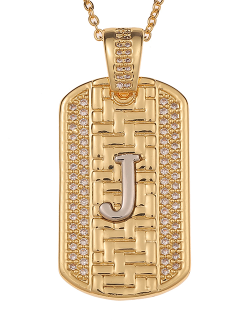 Fashion J English Alphabet Chain Necklace