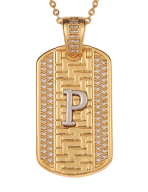 Fashion P English Alphabet Chain Necklace
