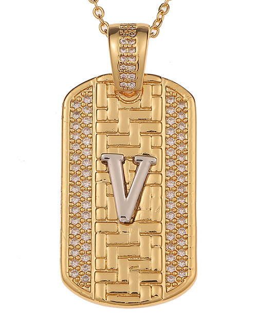 Fashion V English Alphabet Chain Necklace