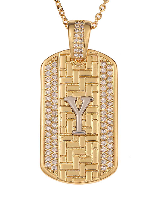 Fashion Y English Alphabet Chain Necklace