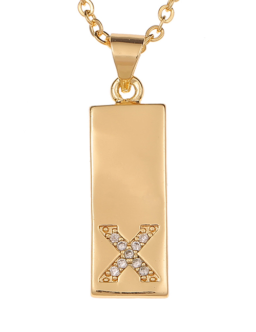 Fashion X English Alphabet Geometric Necklace