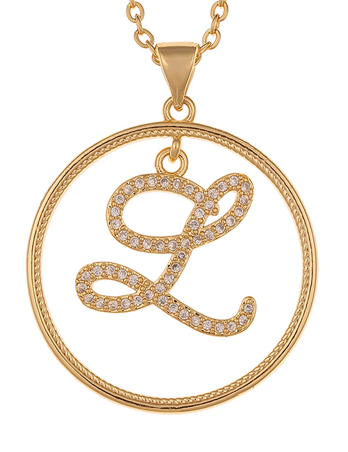 Fashion L Art English Alphabet Chain Necklace