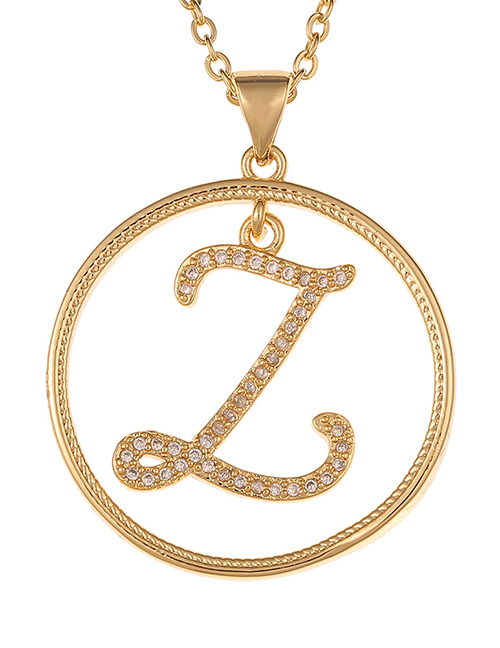 Fashion Z Art English Alphabet Chain Necklace