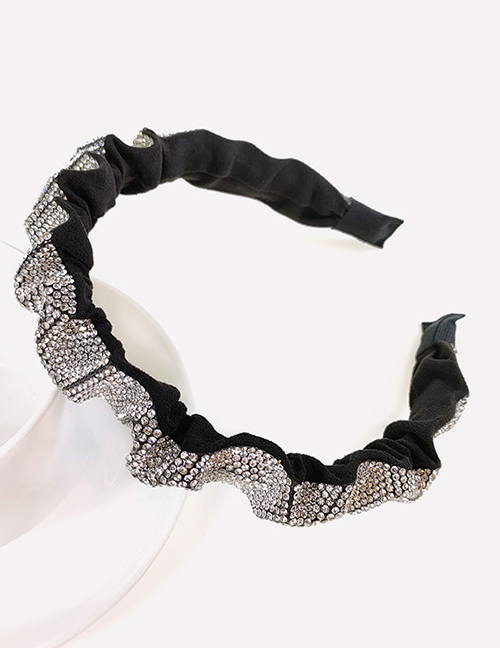 Fashion Silver Full Drill Pleated Headband