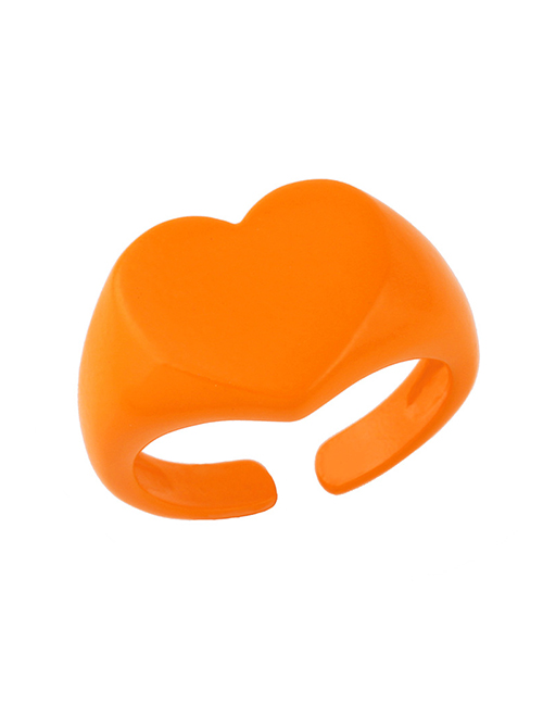 Fashion Orange Drop Oil Love Open Ring